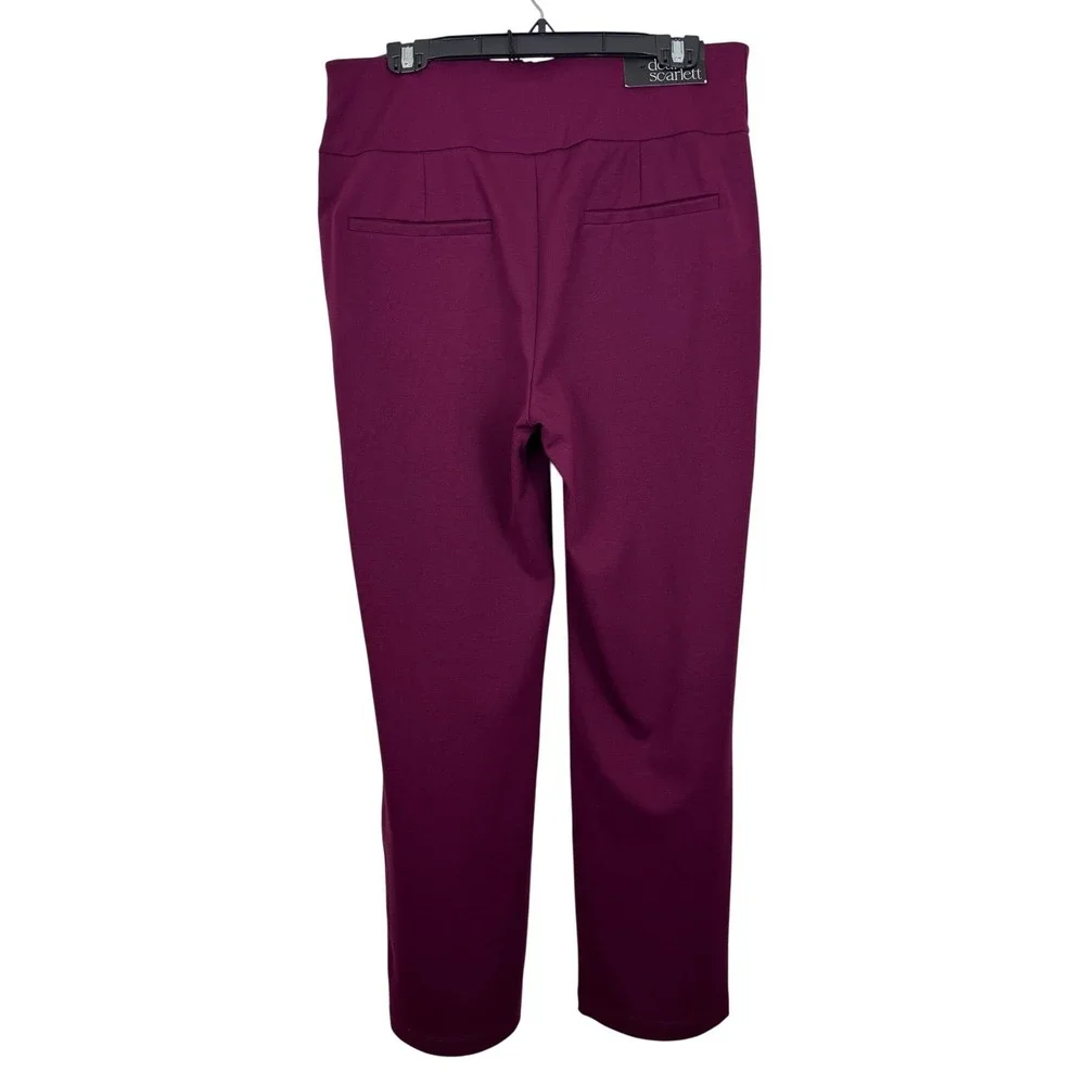 Dear Scarlett Stretch Pull-On Straight Leg Pants Minimalist Office Careerwear